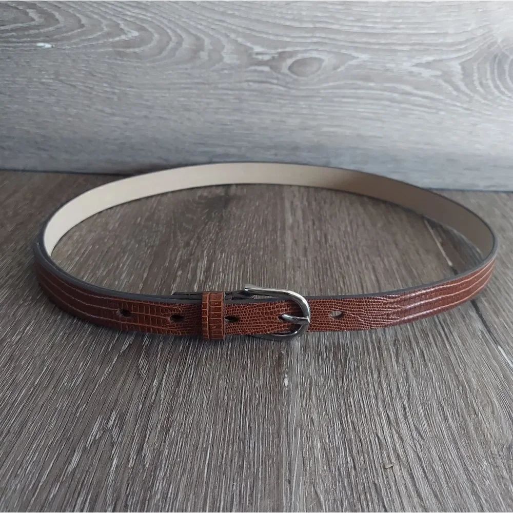 Banana Republic Factory Skinny Faux Lizard Belt XS